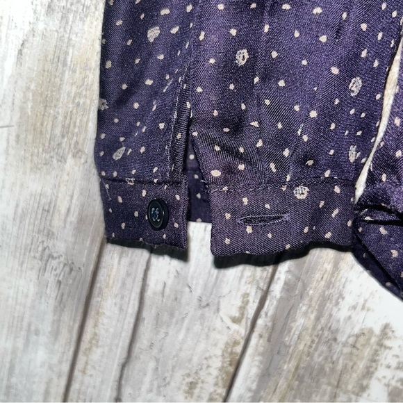 Loft Navy Dot Popover Blouse - Picture 4 of 5